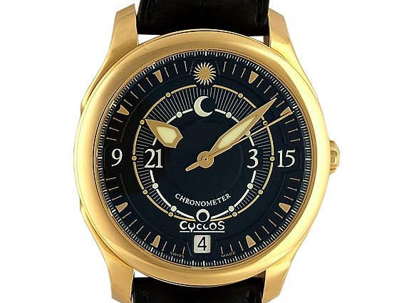 Cyclos Watch Day&Night Parity 18kt Gelbgold Automatik 39mm UVP 24.900.- Neu