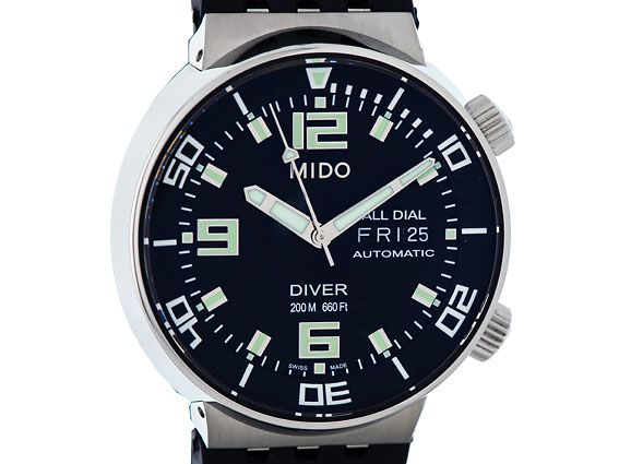 Mido All Dial Diver Day Date Automatik Kautschuk 42mm