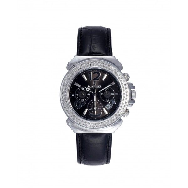 Lancaster Pillo Chrono Leather Stahl Diamond 0,86ct Quarz 38mm UVP 1.150,- Neu