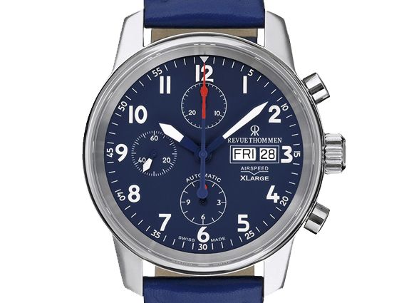 Revue Thommen Airspeed XLarge Classic Stahl Automatik Chronograph 41mm UVP 2.550,- Neu