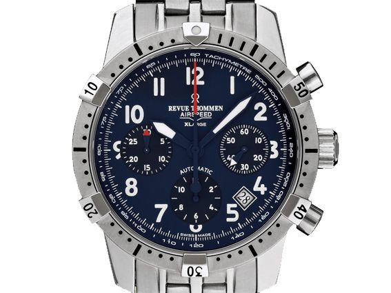 Revue Thommen Airspeed XLarge Commander Stahl Automatik Chronograph 41mm UVP 3.450,- Neu