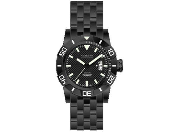 Nauticfish MSC A-Grade Carbon 2000M Stahl Black PVD Automatik Superluminova Kal.SW20A 45mm Neu