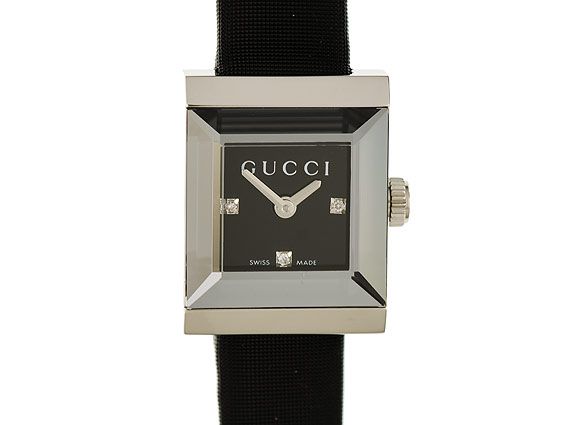 Gucci G-Frame Diamond Stahl Quarz 18x14mm UVP 610,- Ungetragen