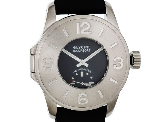 Glycine Incusore Half Hunter Stahl Handaufzug Limitiert 46mm wie Neu