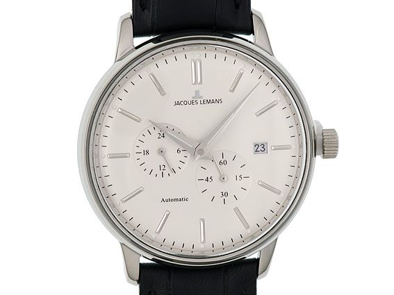 Jacques Lemans Nostalgie 24 Stunden Stahl Automatik 40mm UVP 299,- Neu