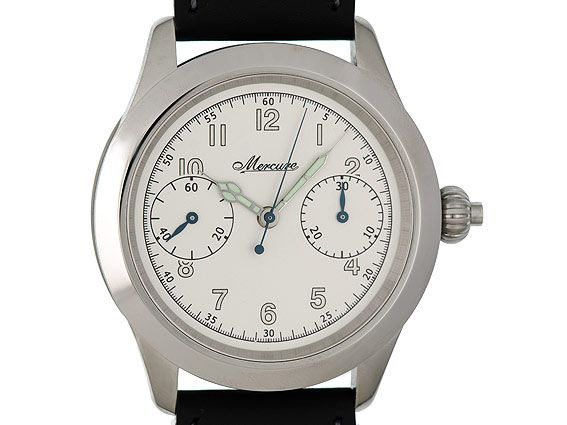 Mercure Anniversary 125 Jahre Eindrücker Chronograph Stahl Handaufzug 47mm Neu
