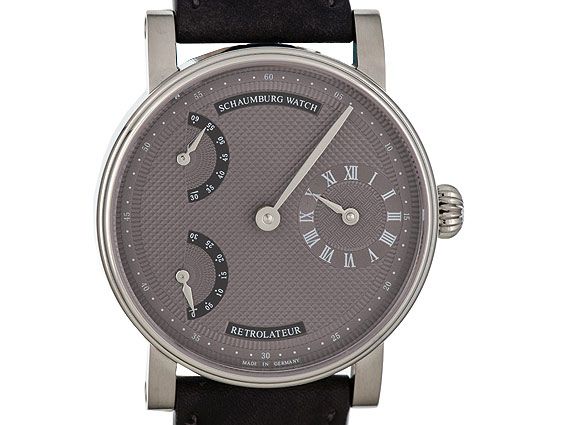 Schaumburg Watch Retrolateur Mocca Silber Handaufzug 42mm UVP 1.990,- Neu