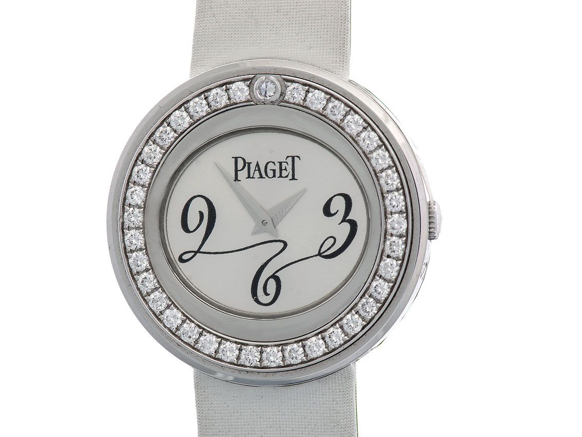 Piaget Damenuhr 18 kt Weißgold Diamond 29 mm Ungetragen