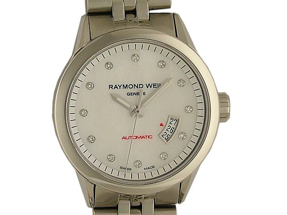 Raymond Weil Freelancer Stahl Diamond Perlmutt Automatik 29mm Ref. 2430-ST-97081 Neu mit Zertifikat über 1.770,-€