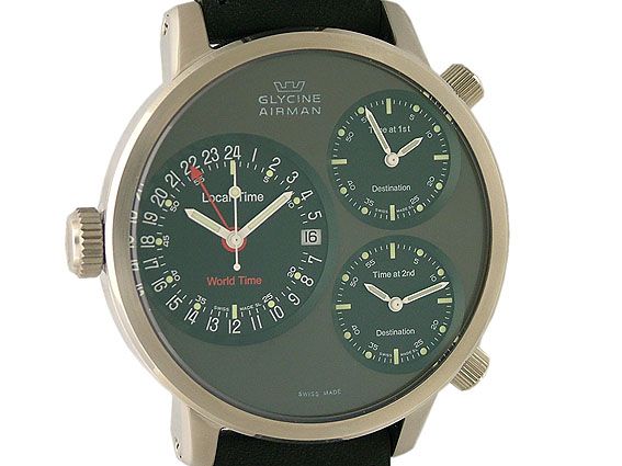 Glycine Airman 7 Drei Zeitzonen Automatik 53mm Neu