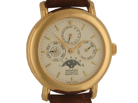 Movado 1881 Ewiger Kalender Automatic Roségold Faltschließe 36mm wie NEU