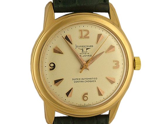 JeanRichard Superautomatic Contra Choyues Gelbgold Vintage 34mm