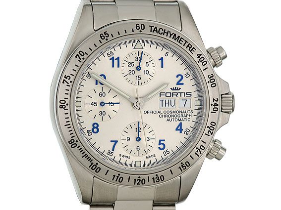 Fortis Official Cosmonauts Chronograph Silver Stahl Automatik 38mm 