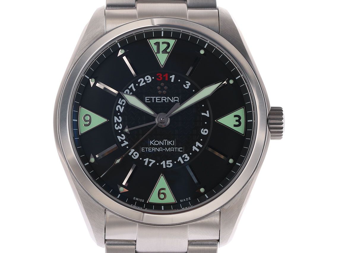 Eterna Kontiki Four Hands Stahl Automatik Stahlband 42mm UVP 2.190,- Ungetragen