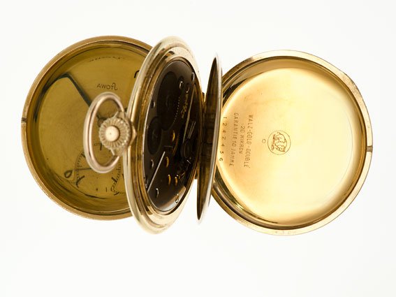 20 Micron Alpina Taschenuhr Gold Double Walz Gold Double