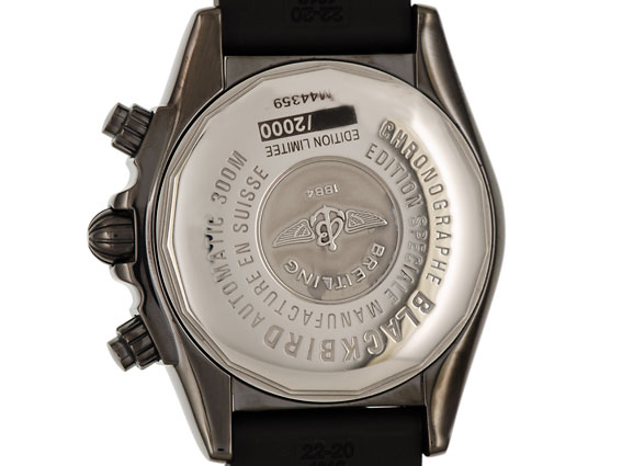 Breitling Blackbird Chronograph Blacksteel Kautschuk Limitiert  