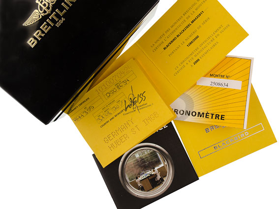 Breitling Blackbird Chronograph Blacksteel Kautschuk Limitiert