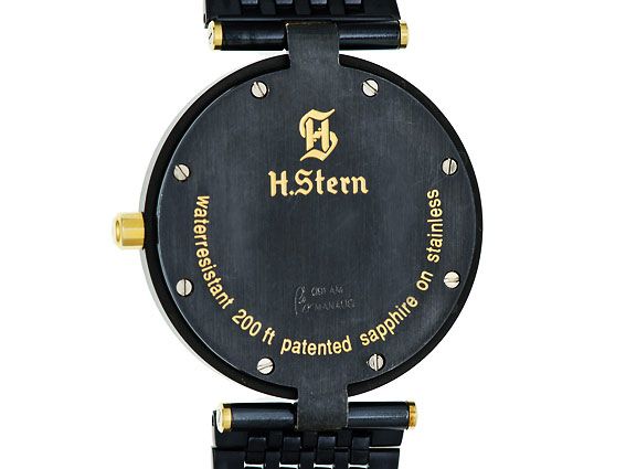 H Stern Uhrenmarke Mit H 18K Yellow Gold Sapphire Diamond Watch