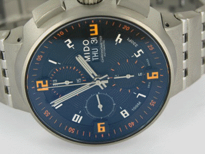 Mido All Dial Chronometer Chronograph Day Date Titan 43mm 1860 
