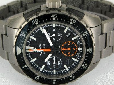 Sinn EZM 10 Fliegerchronograph Titan TESTAF Saphirglasboden 46mm