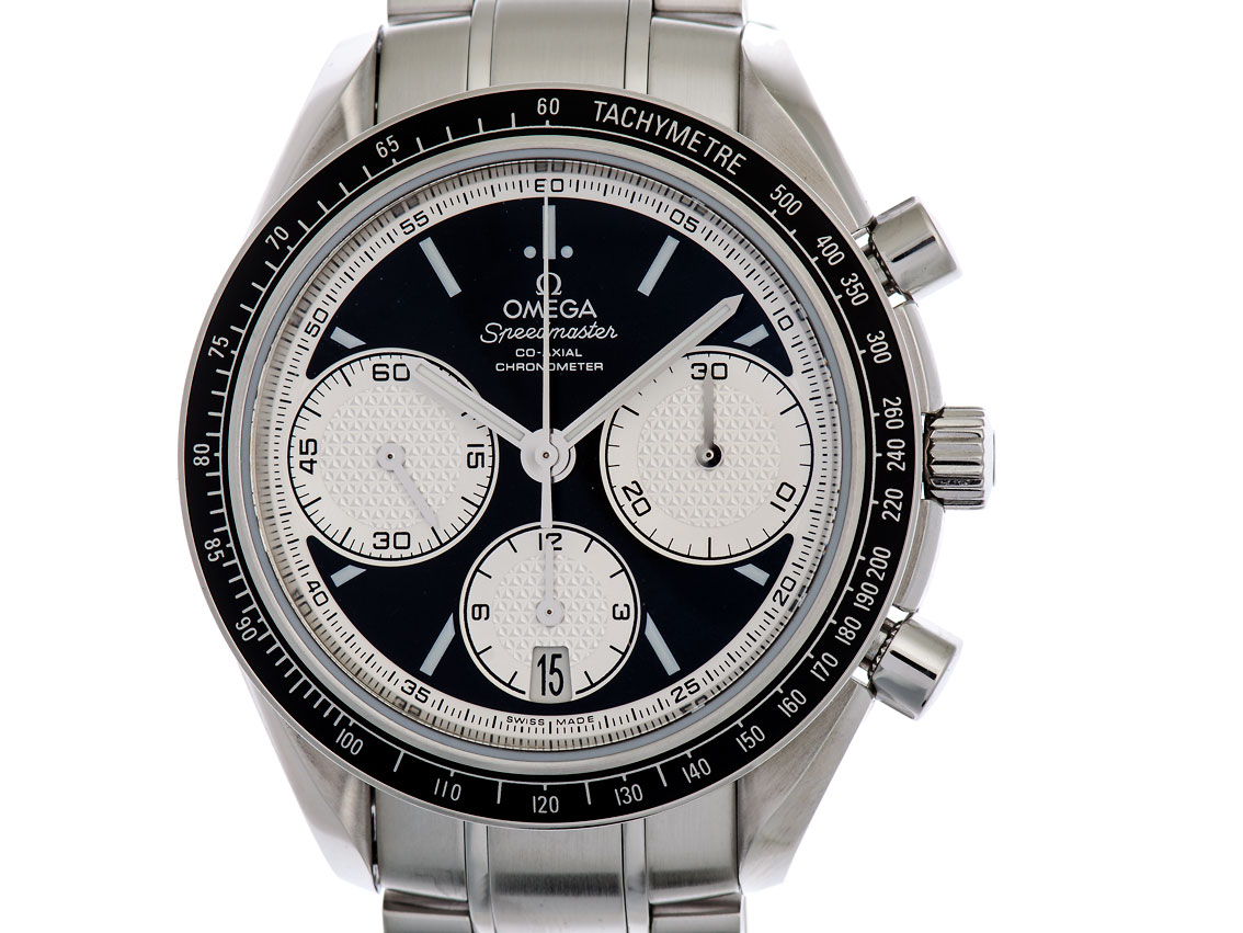 Omega Speedmaster Racing Co-Axial Stahl Automatik Chronograph 40mm 