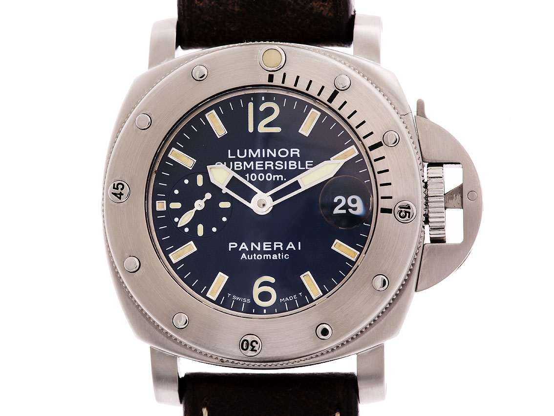 Panerai Luminor Submersible 1000m Taucheruhr Stahl Automatik 44mm