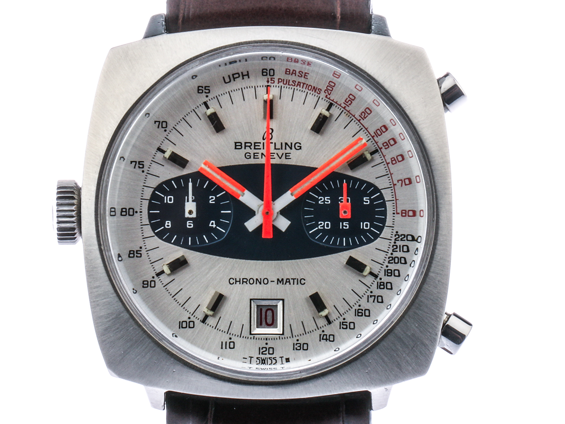 Breitling Chrono Matic Chronograph Stahl Automatik 38x38mm Ref.2111 Vintage Archive germany Watch