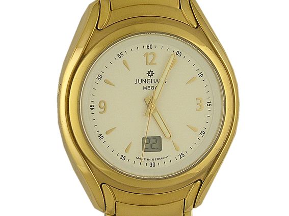 Radio Controlled Junghans Mega Uhr Gold Junghans Gelb Gold Uhr