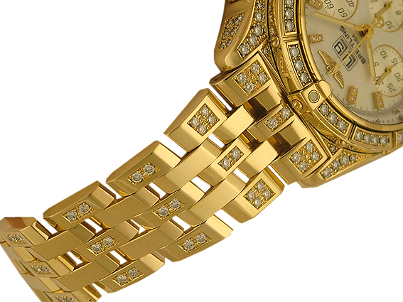 Breitling Crosswind Spezial Gelbgold Diamond Perlmutt Limitiert