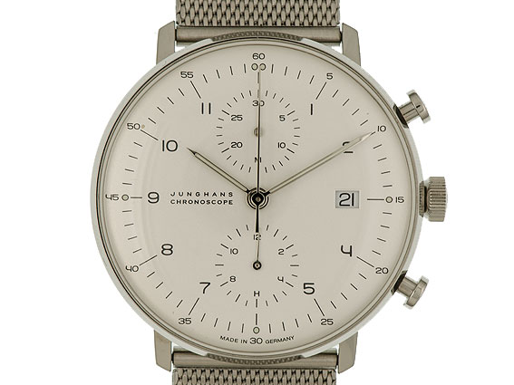 Junghans Max Bill Chronoscope Stahl Automatik 40mm UVP 1.845