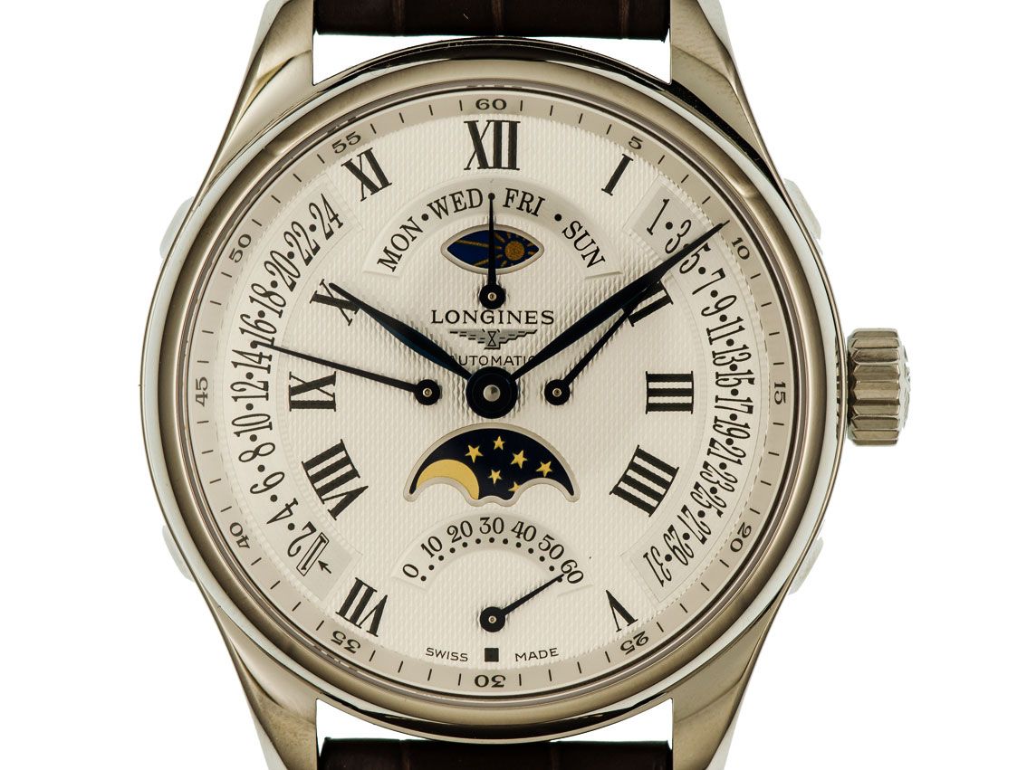 Longines Master Collection Stahl Automatik Retrograde Mondphase