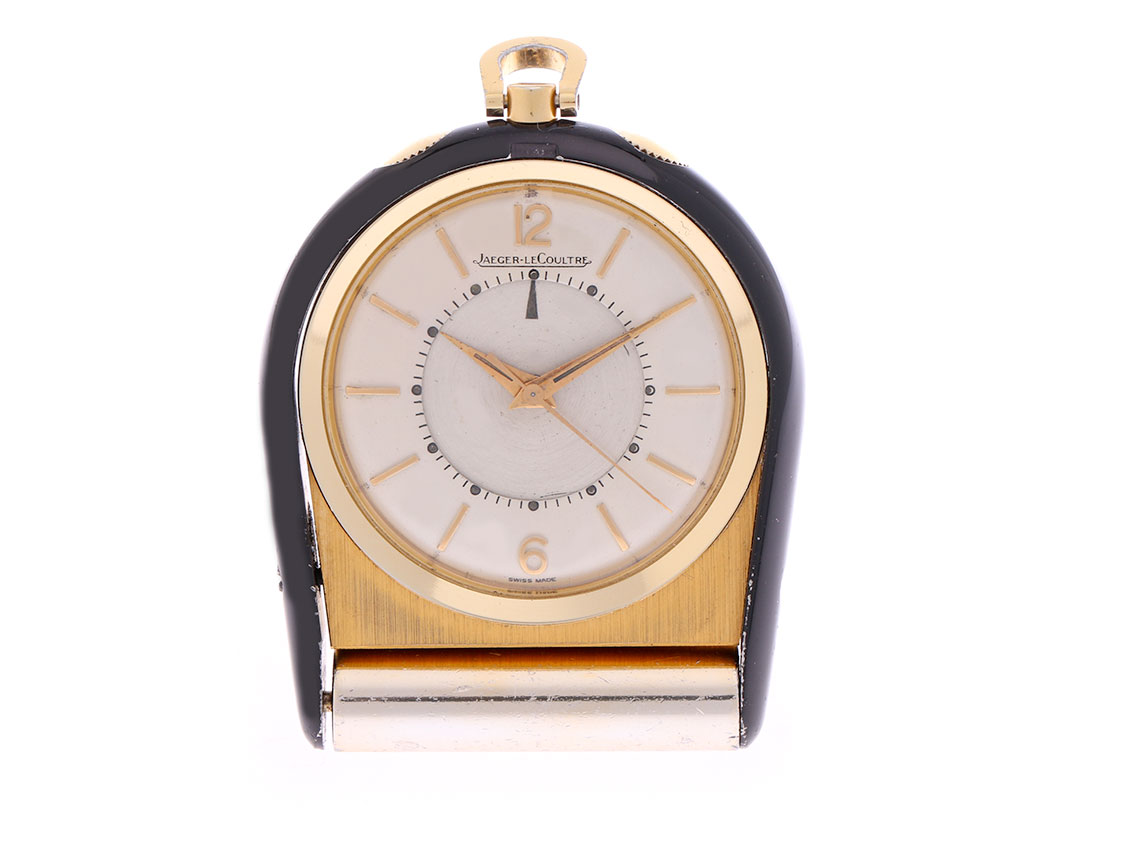 Jaeger LeCoultre Memovox Reisewecker Taschenuhr Gelbgold Stahl