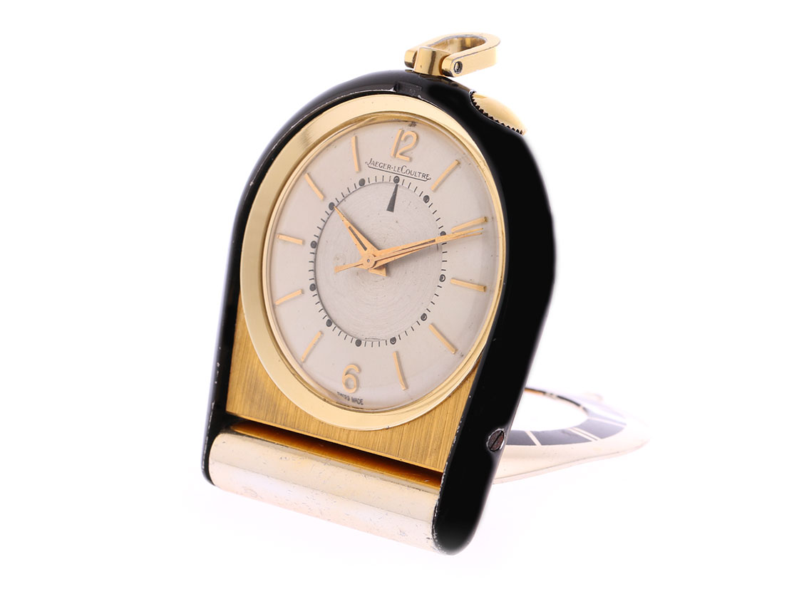 Jaeger LeCoultre Memovox Reisewecker Taschenuhr Gelbgold Stahl