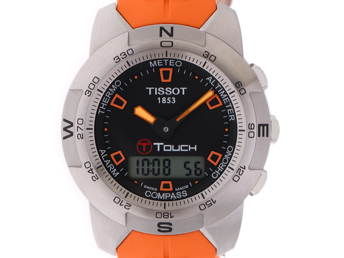 Tissot T Touch II Gent Stahl Kautschuk Quarz Chronograph 43mm UVP