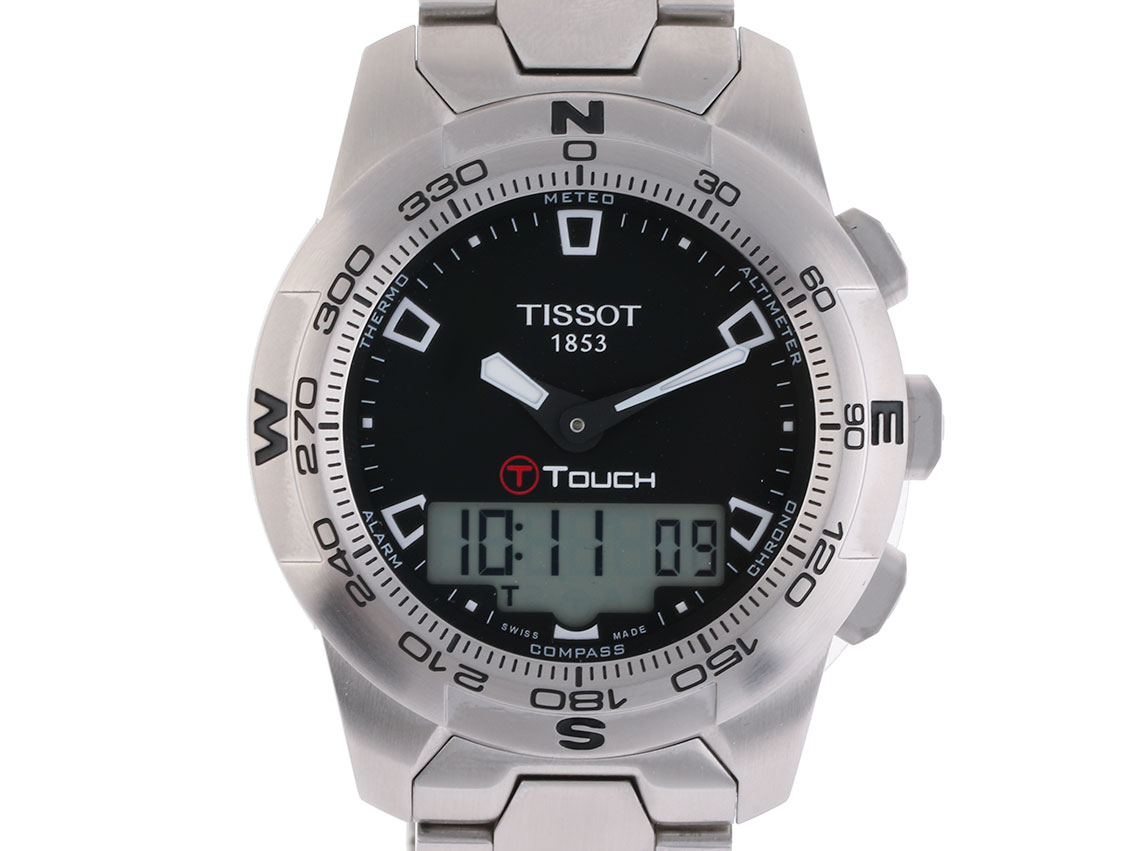 Tissot T Touch II Stahl Quarz Stahlband 43mm Box Pap. Full Set wie