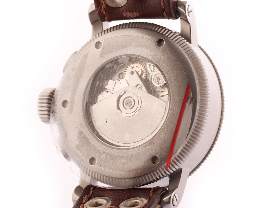 Aristo XL-Fliegerchrono Day Date Stahl Automatik Chronograph 44mm  