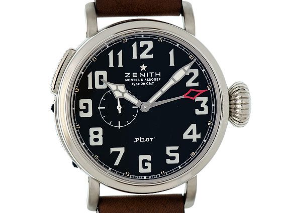 Zenith Pilot Type 20 GMT Stahl Automatik 48mm UVP 7.500 